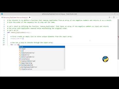 Python Coding Challenge Easy 15 Removing Duplicates From An Array