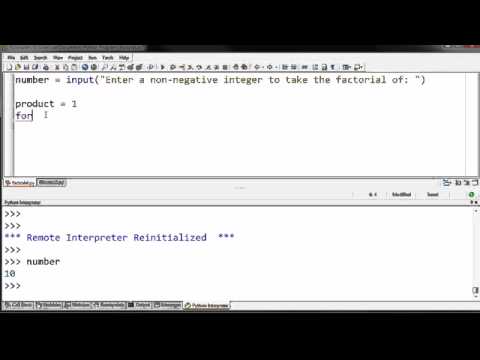 01 Python Programming 07 Writing A Simple Factorial Program Python 2