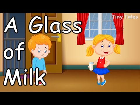 A Glass of Milk | Moral Story in English | Tiny Tales |1 minute stories | Audiobook