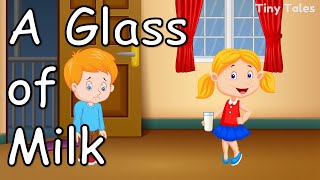 A Glass of Milk  Moral Story in English  Tiny Tales 1 minute stories  Audiobook