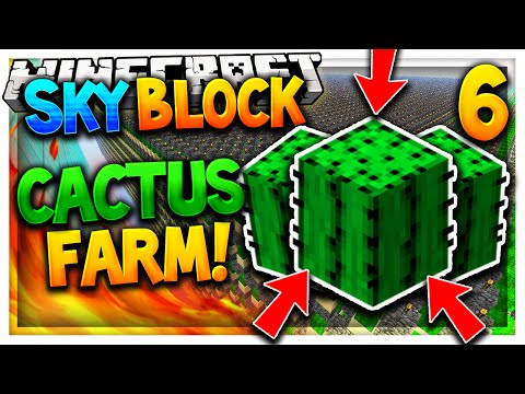 KingPenguin - HOW TO BUILD AN OP CACTUS FARM! | Minecraft OP SKYBLOCK #6 (SkyBlock Factions - Fatality)