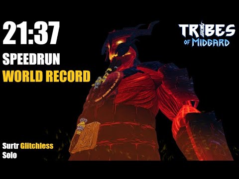 Tribes of Midgard WORLD RECORD Speedrun - Surtr Solo 21m37s