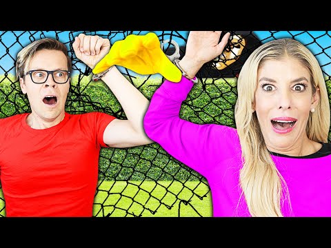 24 hours Trapped and Handcuffed with Matt inside Backyard! (Battle Royale w/ Hackers)