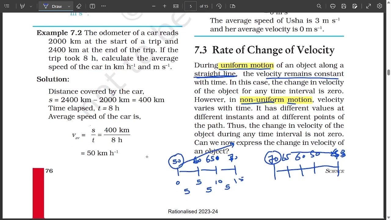 7.3 Rate of Change of Velocity | What acceleration? | |Class 9 Chapter 7 motion |