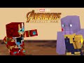 Minecraft Avengers: Thanos Vs Iron Man Scene Recreation