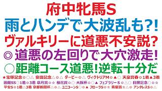 【府中牝馬ステークス2026】予想　雨とハンデで大波乱もある！？ヴァルキリーバースに道悪不安説？◎道悪の左回りコースで、大穴激走がある！○距離、コース、道悪。3拍子揃って、逆転十分。