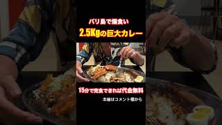 【2.5kgの巨大カレー】バリ島で爆食!!15分で完食すると代金無料!に挑戦 #海外移住 #bali
