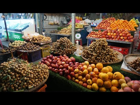 Street Food Market Scene @Night - Walking Around Night Street Food Market Near Tuol Sangke