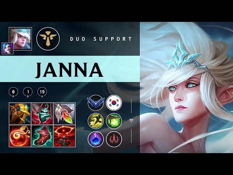 Janna Support vs Rakan - KR Diamond Patch 25.22