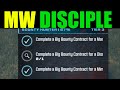 how to "complete a big bounty contract for a disciple" MWZ | Bounty hunter mission guide