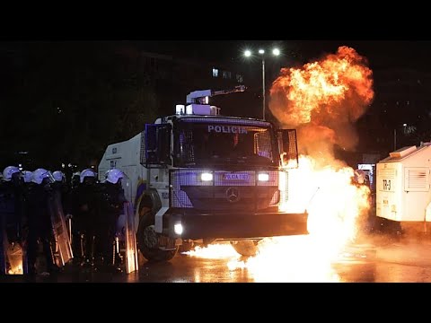 Video Thumbnail: Clashes erupt in Albania’s capital during opposition protest