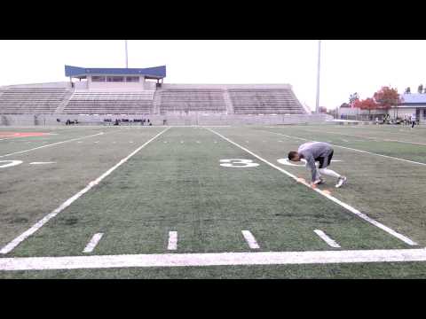 Josh Stangby, WR: Ottawa Univ: 11/25/15 workout in the rain