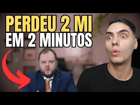 ESSE CARA PERDEU 2 MILHÕES DE REAIS EM POUCO TEMPO: MINHA OPINIÃO
