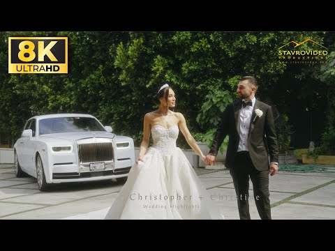 Christopher + Christine's Wedding 8K UHD Highlights at Landmark hall st Peter Church and Sunset