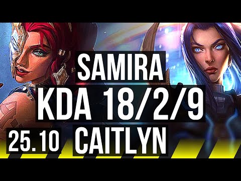 SAMIRA & Rell vs CAITLYN & Thresh (ADC) | Quadra, 18/2/9, Legendary, 900+ games | KR Master | 25.10