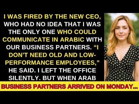 I Was Fired By The New CEO, Even Though I Was The Only One Who Knew Arabic And Was Negotiating...