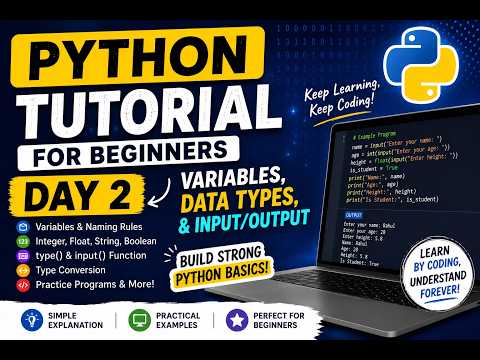 Variables Data Types Python Tutorial For Beginners Day 2