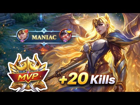 Maniac + 20 kills , Freya Jungle is crazy ! - Best Build •MLBB