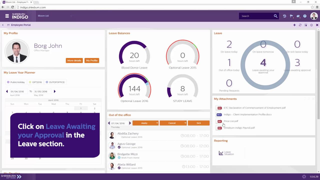 Approving or Rejecting Leave Requests via the Employee Portal