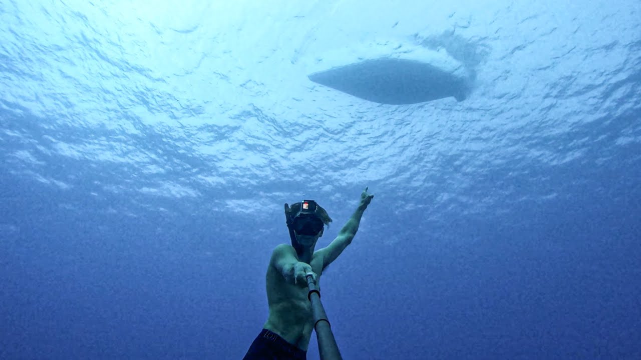 Solo Open Ocean Freedive Under Sailboat!!!