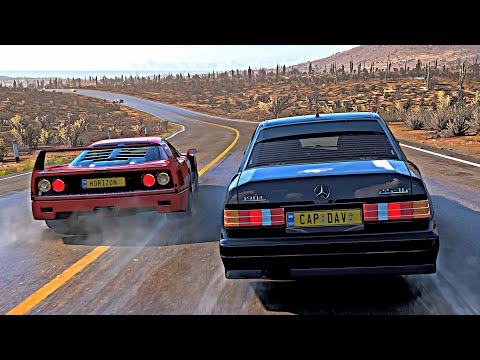 600HP Mercedes - Benz 190E 2.5 -16 Evolution 2, Forza Horizon 5 | Street Racing Gameplay #fh5