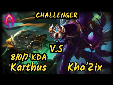 MADL Bluerzor (KARTHUS) vs KHA'ZIX - 8/0/7 KDA JUNGLE CHALLENGER GAMEPLAY - EUW