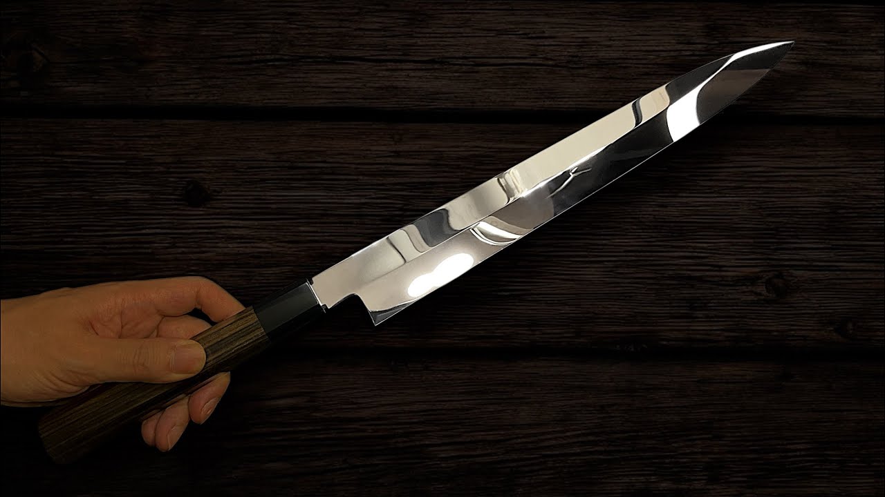 【一本に全てをかける】日本の職人が作る“鏡面の刺身包丁”【No.P24】