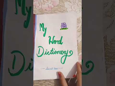 My own hand made word dictionary #viralshorts@Samreetparteet