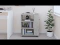 Mobiletto con Ruote Grigio Cemento 60x35x75cm Legno Multistrato - Foto miniatura 4