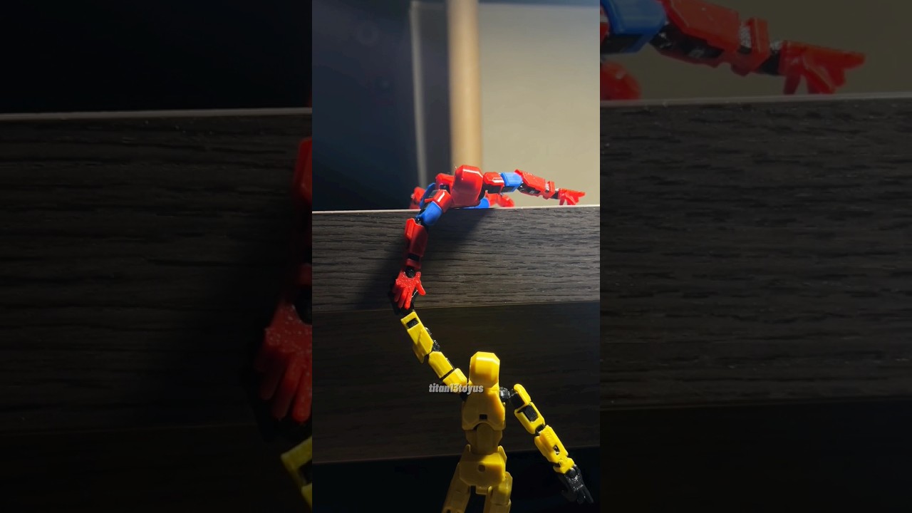 SpiderT13 can't save everyone.. #actionfigures #stickman #toy #t13 #stickbot #toys #dummy #spiderman