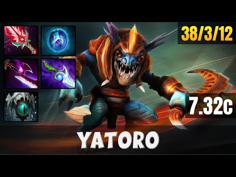 YATORO Slark BOTTOM LANE Gameplay WITH 38 KILLS | Dota 2 Full Game
