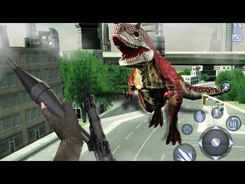 T Rex Dinosaur City Hunter  Rocket Launcher Game
