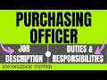 Purchasing Officer Job Description | Purchase Officer Duties and Responsibilities - Work