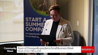 Town of Orangeville proclaims Oct 19th to 25th as Small Business Week