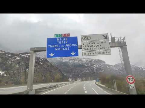 🇨🇵 France: A43 || Tunnel Frejus direction || Modane Bardonecchia