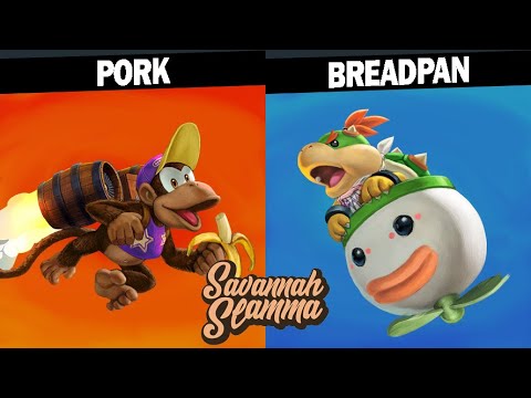Savannah Slamma 74 WINNERS QUARTER - Pork (Diddy Kong) Vs. Breadpan (Bowser Jr.) SSBU Tournament