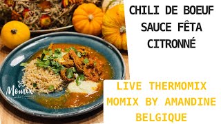 Live / Thermomix Chili de boeuf sauce fêta citronné accompagné de riz