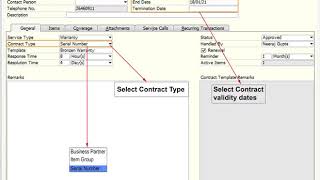 SERVICE CONTRACTS IN SAP B1
