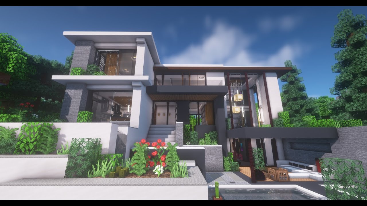 Realistic Modern House (Download + Tutorial) Minecraft Map