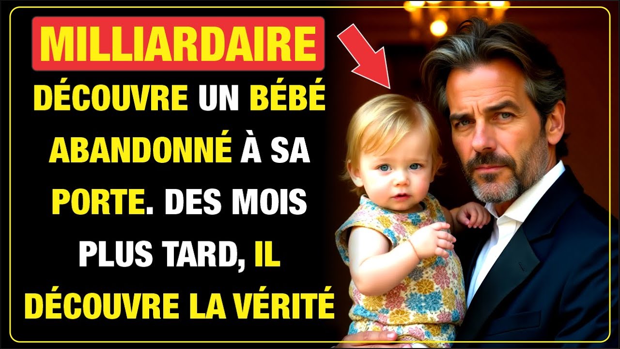 Un milliardaire découvre un bébé abandonné à sa porte et des mois plus tard, la vérité éclate