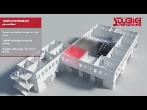 Textile fire and smoke curtains made by Stöbich