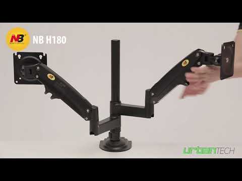 North Bayou NB H180 22" ~ 32" Dual Monitor Desktop Mount | Urban Tech