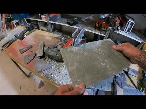 Schmuckband aus Schiefer vorbereiten Teil 3 - Colorschiefer von Theis Böger - Schieferdino im Ei...