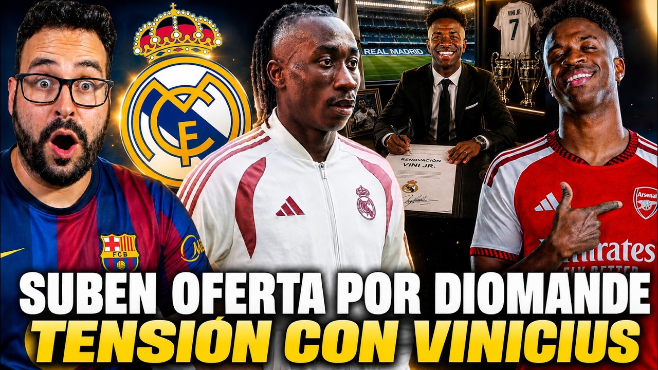 🚨El MADRID SUBE OFERTA por DIOMANDE ¡CASI FICHADO! - TENSIÓN con VINICIUS ¡FUTURO en el AIRE!