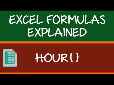 HOUR Formula in Excel