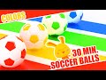 The Colors Of The Rainbow Learn The Colors With Soccer Balls Titounis