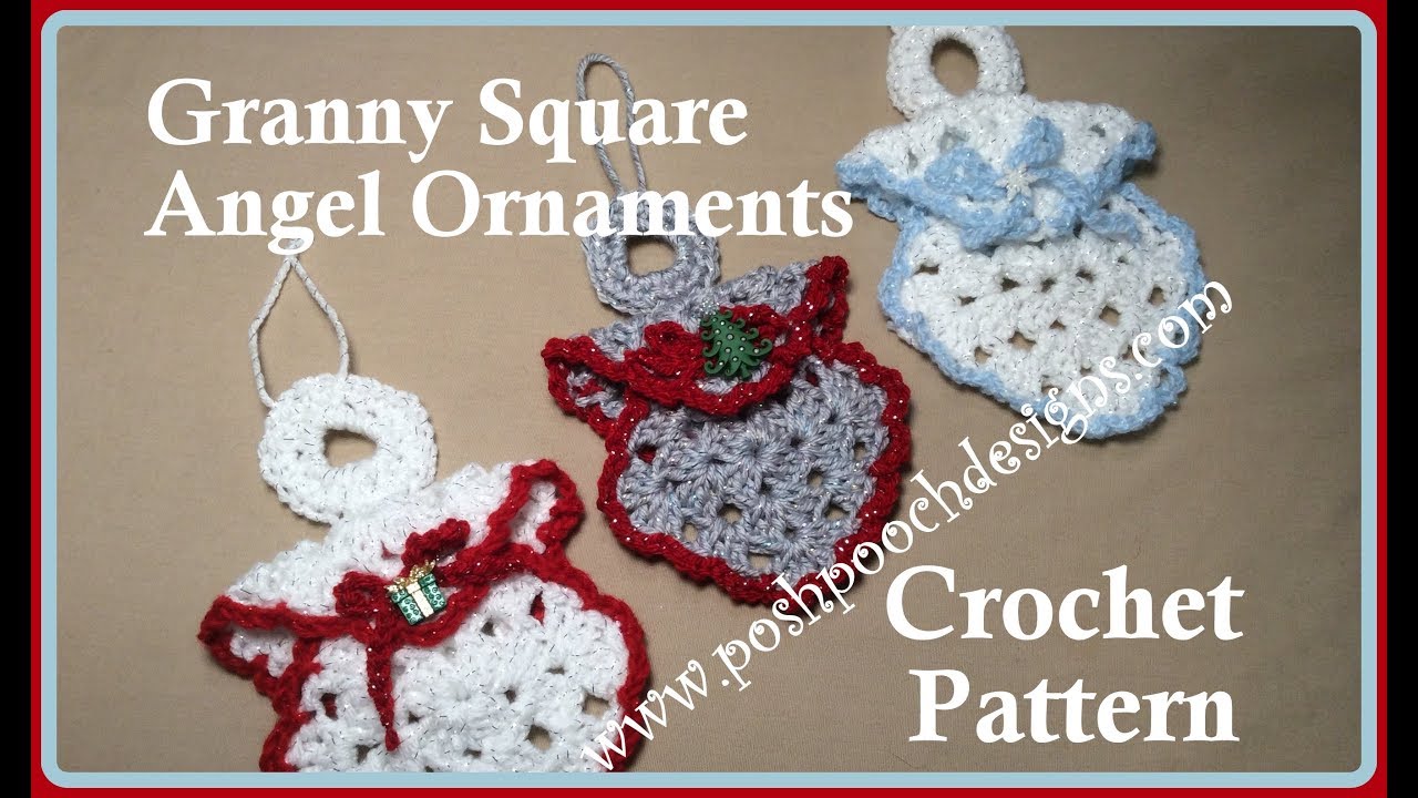 Granny Square Angel Ornament Crochet Pattern