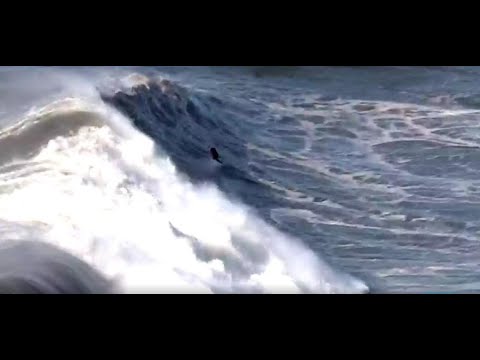 Surfers chase 'monster waves' in the Portuguese seaside town, Nazaré