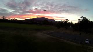 FPV chasing a GeeBeee 3d Plane with a Gopro Quadcopter