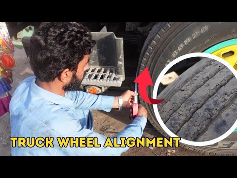 How to do Heavy duty Isuzu truck front axial wheel alignment | Wheel Alignment | Habib Mechanic